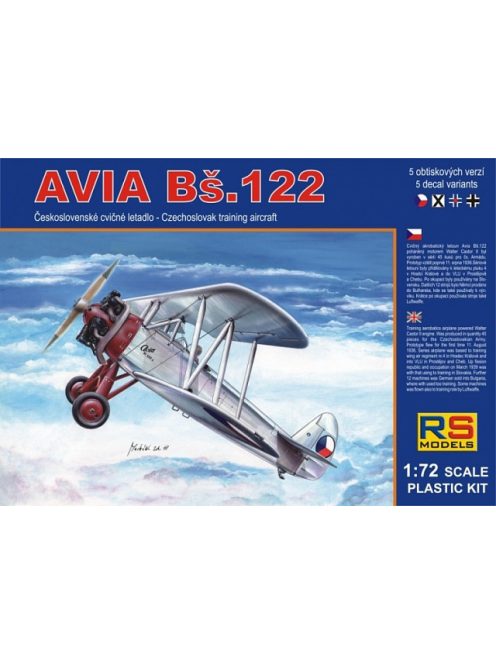 RS Models - Plastikový model letadla 1/72 Avia Bš-122 trainer 5 decal v. for Bulgaria, Czech, Luftwaffe, Slovaki