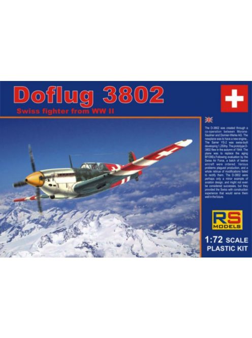 RS Models - Plastikový model letadla 1/72 Doflug D-3802/D-3803    3 decal v. for Switzerland