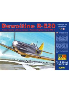   RS Models - Plastikový model letadla 1/72 Dewoitine D-520 Luftwaffe  5 decal v. for Luftwaffe, France