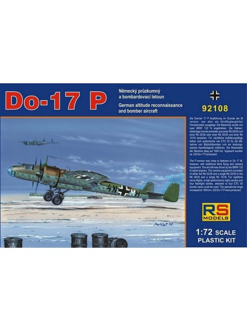 RS Models - Plastikový model letadla 1/72 Dornier 17 P  4 decal v. for Luftwaffe