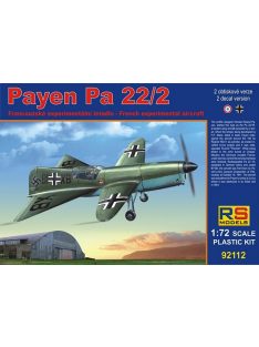   RS Models - Plastikový model letadla 1/72 Payen Pa.22 2 decal v. for Luftwaffe, France