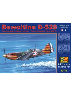   RS Models - Plastikový model letadla 1/72 Dewoitine D-520 Vichy 4 decal v. for Vichy, USA