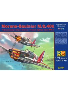   RS Models - Plastikový model letadla 1/72 Morane Saulnier MS.406 4 decal v. for Vichy, Luftwaffe, Finland