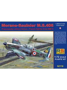   RS Models - Plastikový model letadla 1/72 Morane Saulnier MS.406 France  4 decal v. for France