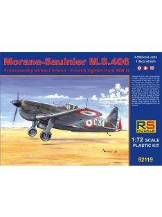   RS Models - Plastikový model letadla 1/72 Morane Saulnier MS.406 France  4 decal v. for France, Switzerland, Cro