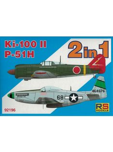   RS Models - Plastikový model letadla 1/72 P-51H + Ki-100 II double kit 2 decal v. for USA, Japan