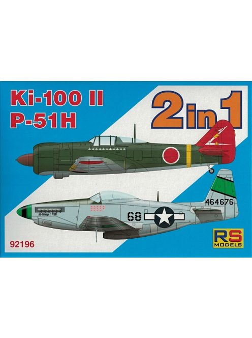 RS Models - Plastikový model letadla 1/72 P-51H + Ki-100 II double kit 2 decal v. for USA, Japan