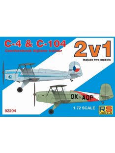   RS Models - Plastikový model letadla 1/72 C4 + C104 double kit 2 decal v. for Czechoslovakia