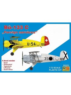   RS Models - Plastikový model letadla 1/72 Bücker 133 C "Foreign services" 5 decal v. for Spain, Switz, Yugo, Lit