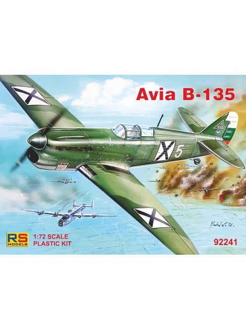 RS Models - Plastikový model letadla 1/72 Avia B-135 3 decal v. for Luftwaffe, Bulgaria