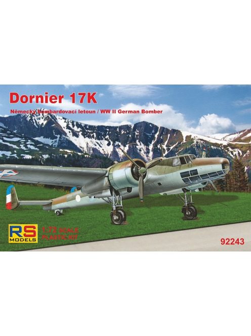 RS Models - Plastikový model letadla 1/72 Dornier 17 K 4 decal v. for Yugoslavia, Hungary, Bulgaria