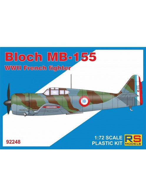 RS Models - Plastikový model letadla 1/72 Bloch MB-155 5 decal v. for France, Luftwaffe