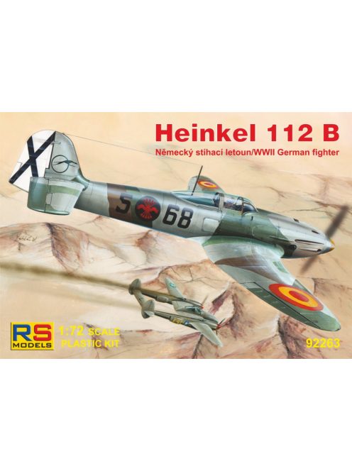 RS Models - Plastikový model letadla 1/72 Heinkel 112B Spain 3 decal v. for Spain