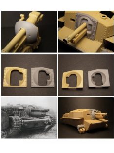   SBS Model - 1/35 40/43M Zrinyi assault gun mantlet - Resin for Bronco