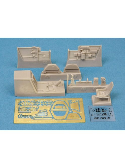 SBS Model - 1/48 Bf-109E Cockpit set - Resin + PE for Tamiya/Hasegawa