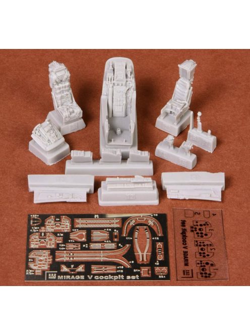 SBS Model - 1/48 Mirage 5 cockpit set - Resin+PE for Kinetic