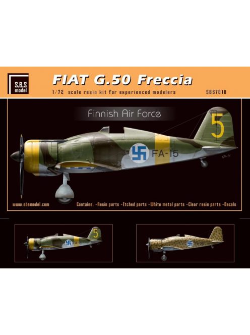 SBS Model - 1/72 Fiat G.50 Freccia 'Finnish Air Force' - Resin+PE+decal - Full resin kit