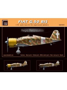   SBS Model - 1/72 Fiat G.50 BIS 'Regia Aeronautica' - Resin+PE+decal - Full resin kit