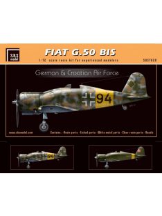   SBS Model - 1/72 Fiat G.50 BIS 'German & Croatian Air Force' - Resin+PE+decal - Full resin kit