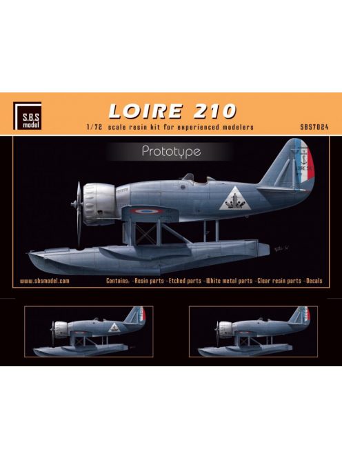 SBS Model - 1/72 Loire 210 'Prototype' - Resin+PE+decal - Full resin kit