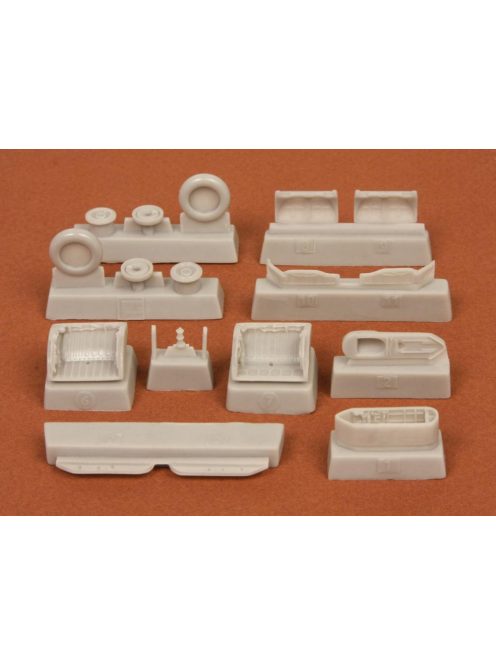 SBS Model - 1/72 MIG-21 BIS wheel bays + wheels - Resin for Zvezda