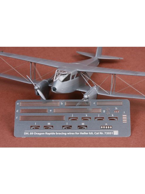 SBS Model - 1/72 De Havilland Dh-89 Dragon Rapide rigging wire set - PE for Heller