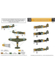   SBS Model - 1/48 Fiat G.50 Finnish Air Force WW II - Decals for Hasegawa