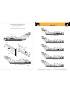   SBS Model - 1/72 Mig-15 UTI Finnish Air Force decals - Decals for EDUARD/Hobbyboss