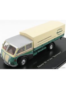   Schuco - Saurer 3Ch Lkw Telonato Transport Bachmann 1954 Green Cream Silver