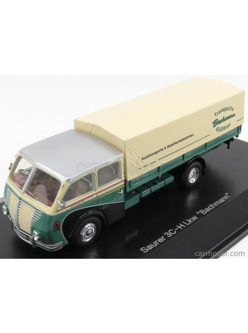 Schuco - Saurer 3Ch Lkw Telonato Transport Bachmann 1954 Green Cream Silver