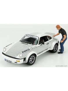   Schuco - Porsche 911 Coupe With Walter Rohrl Figure 1969 White Black