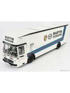   Schuco - Mercedes Benz O317 Truck Car Transporter Porsche Martini Racing 1968 White Blue