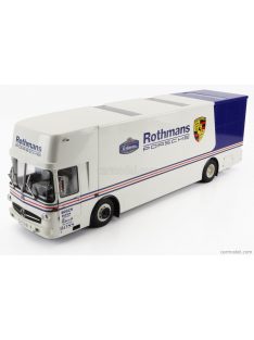   Schuco - Mercedes Benz O317 Truck Car Transporter Porsche Rothmans 1984 White Blue