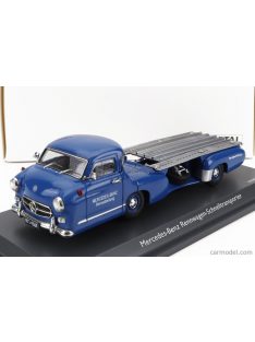   Schuco - Mercedes Benz Racing Car Transporter Truck Rennwagen 1955 Blue