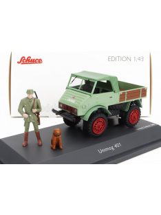 Schuco - MERCEDES BENZ UNIMOG 401 TRUCK 1953 GREEN WOOD