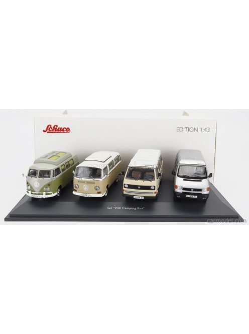 Schuco - Volkswagen Set 4X Camper T1B - T2A - T3A - T4A Various