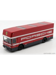   Schuco - Mercedes Benz O317 Truck Car Transporter Porsche Motorsport 1968 Red