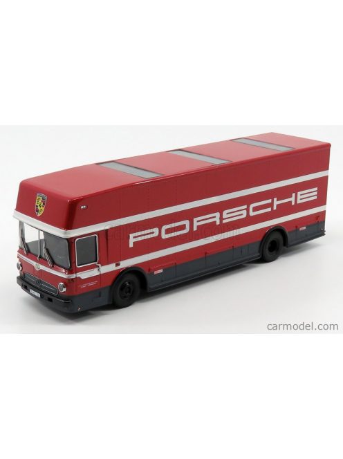 Schuco - Mercedes Benz O317 Truck Car Transporter Porsche Motorsport 1968 Red