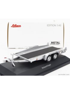   Schuco - Accessories Carrello Trasporto Auto 2-Assi - Car Transporter Trailer - Car Not Included Silver Black