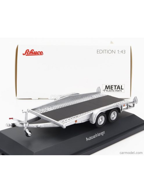 Schuco - Accessories Carrello Trasporto Auto 2-Assi - Car Transporter Trailer - Car Not Included Silver Black