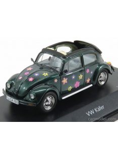   Schuco - Volkswagen Beetle Kafer Blumen Cabriolet Open 1958 Green Met