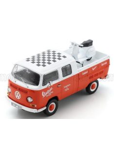   Schuco - VOLKSWAGEN T2 DOUBLE CABINE PICK-UP 1962 WITH VESPA GS RED WHITE