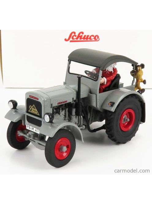 Schuco - Deutz F3 M417 Tractor 1954 - Christmas Edition 2021 - Con Babbo Natale - With Figure Santa Claus Light Grey