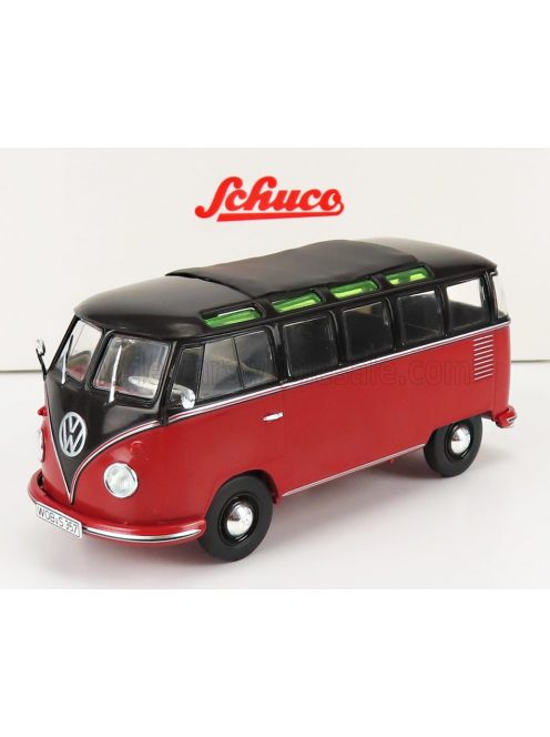 Schuco - VOLKSWAGEN T1b SAMBA MINIBUS 1962 RED BLACK