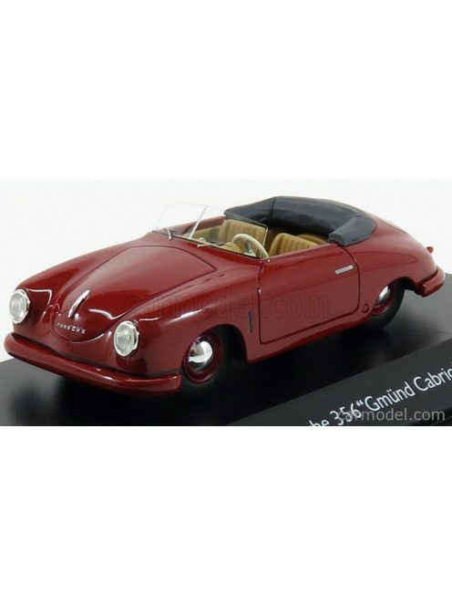 Schuco - Porsche 356 Gmund Cabriolet Open 1950 Dark Red