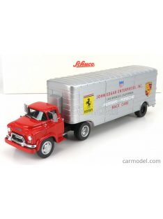   Schuco - Gmc Truck Car Transporter Team John Edgard Enterprises Inc. Los Angeles California Ferrari - Porsche Race Cars 1950 Red Silver