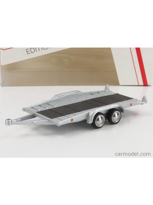 Schuco - Accessories Carrello Trasporto Auto 2-Assi - Car Transporter Trailer - Car Not Included Silver Black