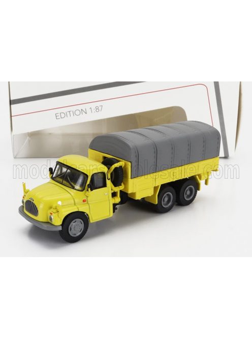 Schuco - TATRA T138 TRUCK TELONATO 3-ASSI 1959 YELLOW GREY