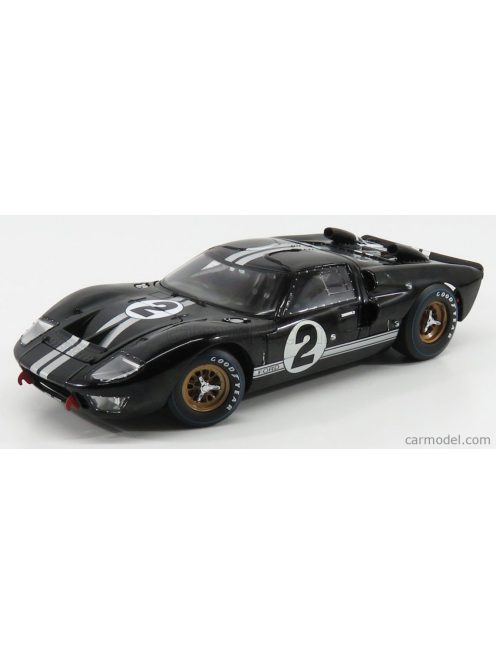 Shelbycollectibles - Ford Usa Gt40 Mkii 7.0L V8 Team Shelby American Inc. N 2 Winner 24H Le Mans 1966 B.Mclaren - C.Amon Black Silver