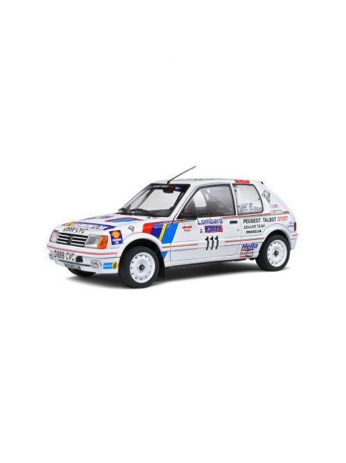 Solido - 1:18 Peugeot 205 Gti White Lombard Rac Rally 1988